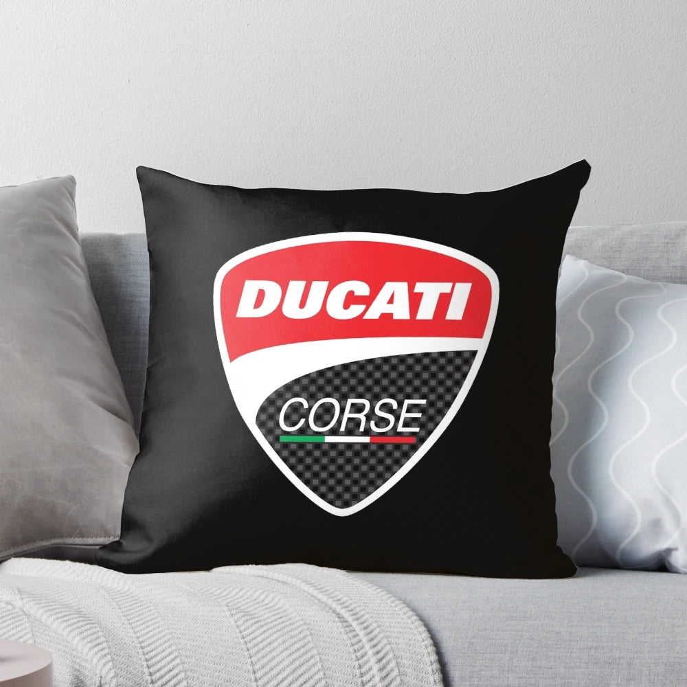 Carbon fiber patterned decorative throw pillow with a sleek, motorsports-inspired design.