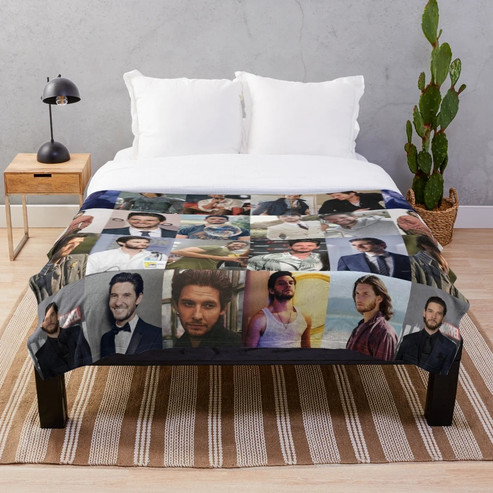 Ben Barnes Collage Plush Blanket