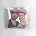 Soft, comfortable pillow featuring portrait of Chris Evans and Sebastian Stan, popular Hollywood actors