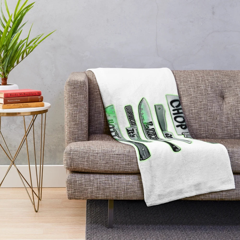 Chef's knife graphic design plush blanket