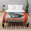 Chinchilla wearing sunglasses in a political-themed pop art design on a plush blanket
