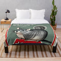 Chinchilla wearing sunglasses in a political pop art style plush blanket