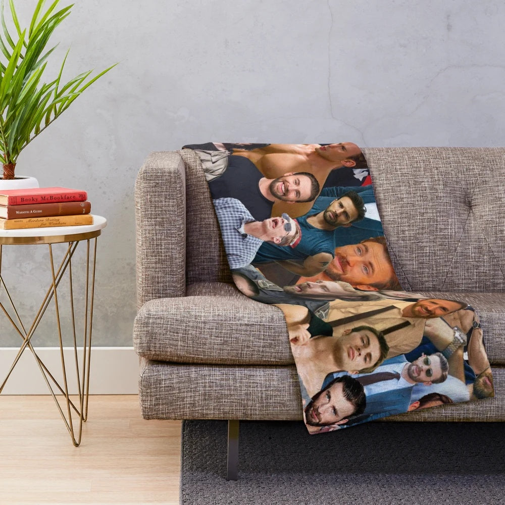 Chris Evans Collage Plush Blanket