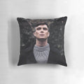 Soft, decorative pillow featuring a portrait of the actor Cillian Murphy