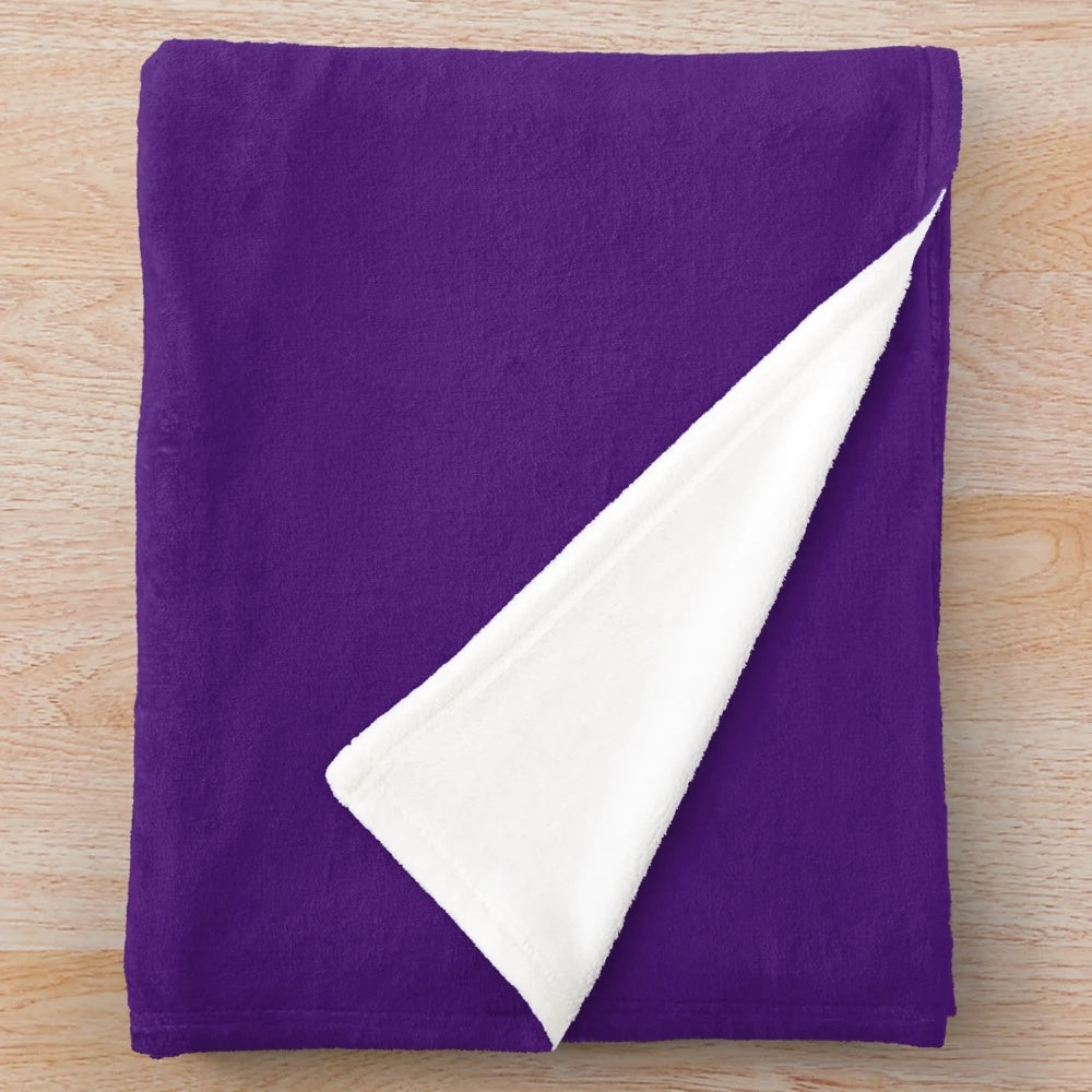 SUNY Purchase college font curved plush blanket