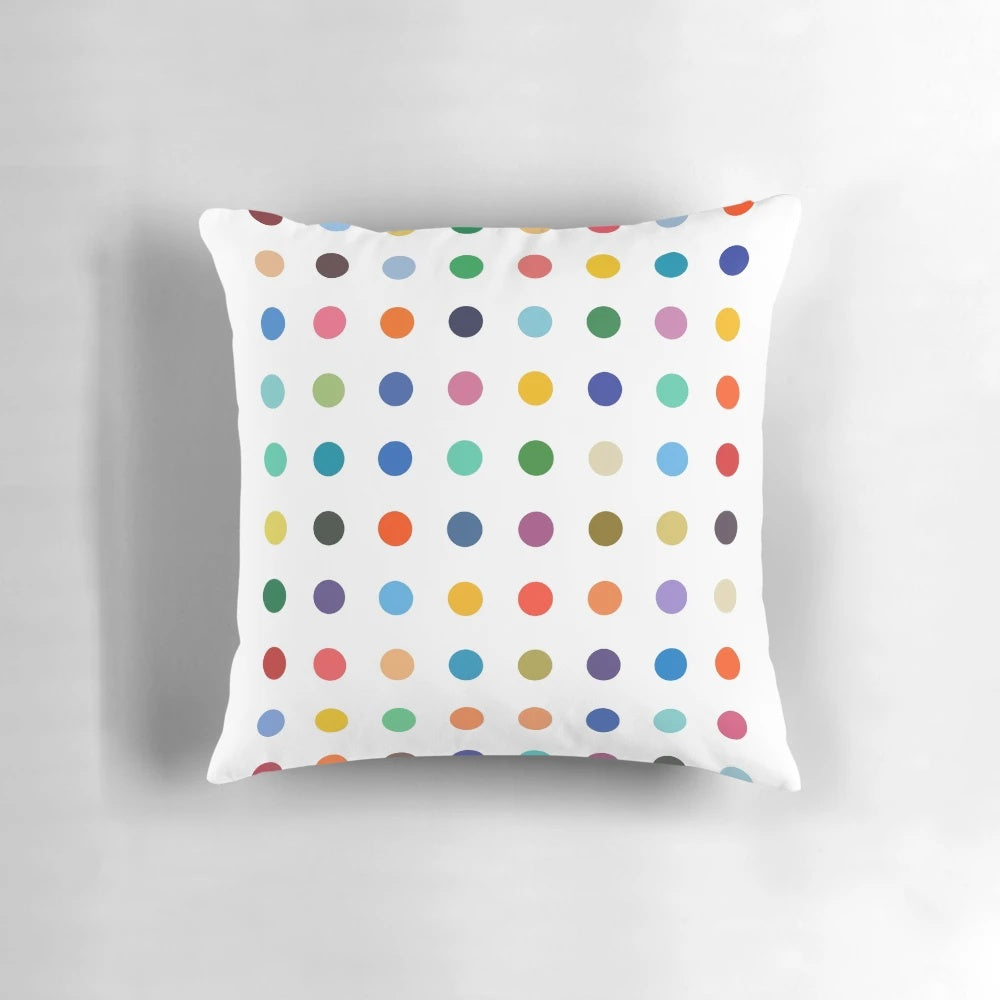 DAMIEN TRIBUTE contemporary dotted pattern pillow in neutral colors