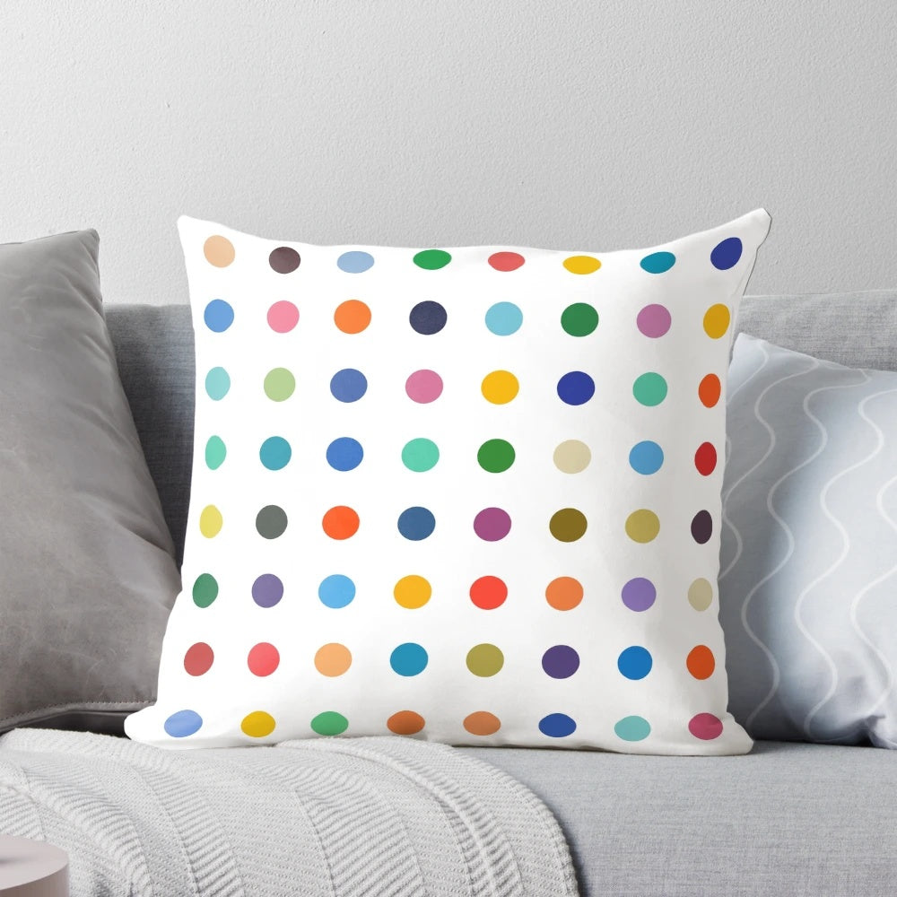 DAMIEN TRIBUTE contemporary dotted pattern pillow in neutral colors
