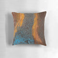 Copper blue waves pattern decorative pillow for modern home
