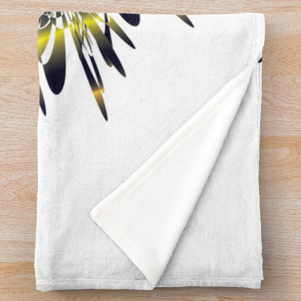 Stylish designer plush blanket with vibrant colors and patterns