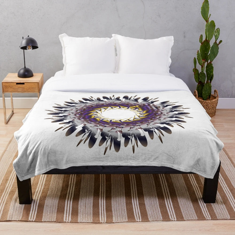 Soft and vibrant designer plush blanket