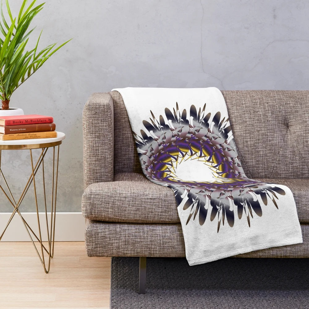 Soft and vibrant designer plush blanket