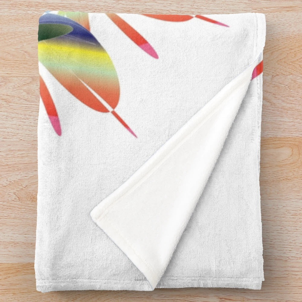 Stylish and cozy designer plush blanket with vibrant pattern