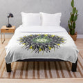 Luxurious designer's plush blanket with a stylish geometric pattern