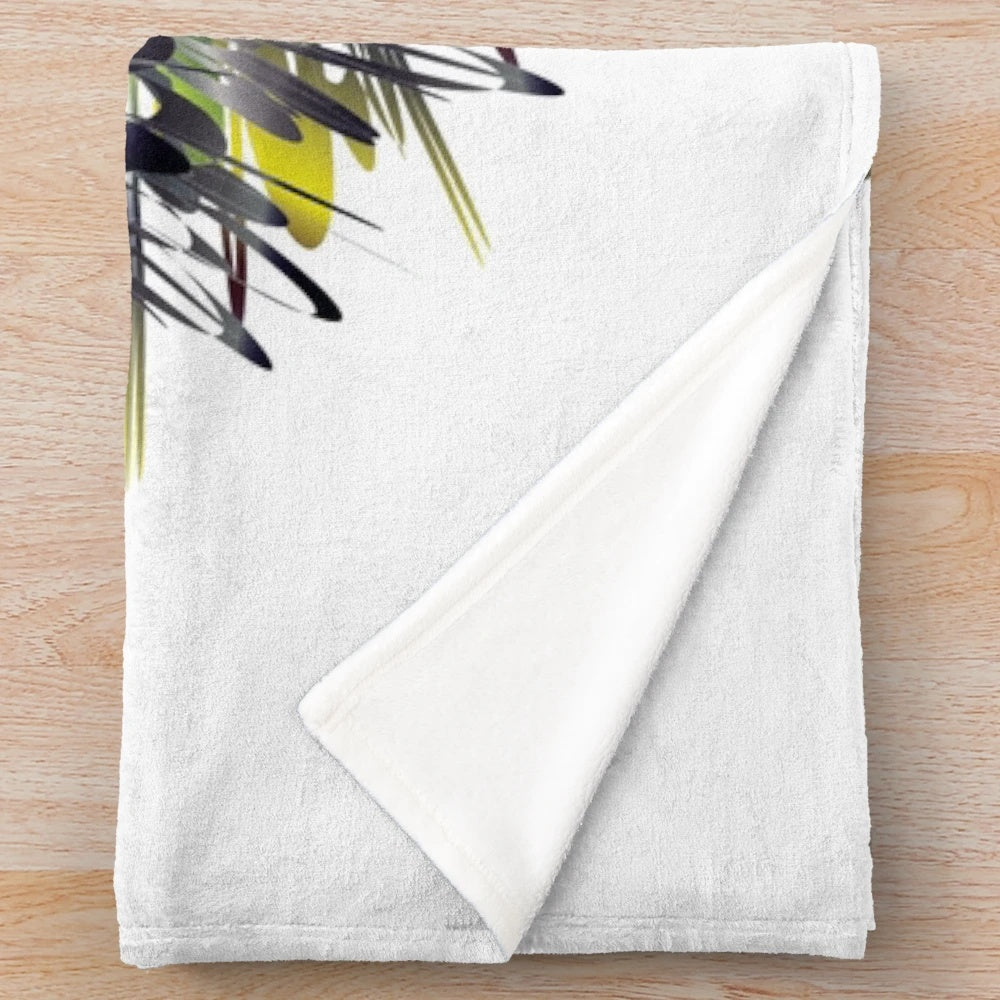 Luxurious designer's plush blanket with a stylish geometric pattern