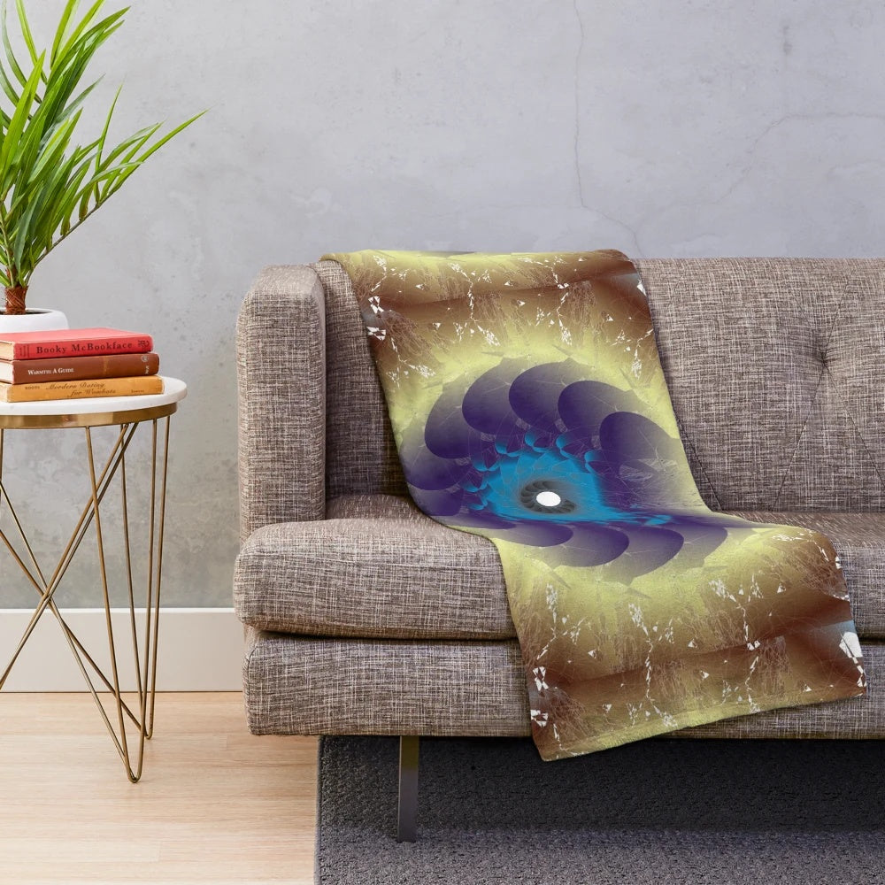 Plush blanket in a modern, abstract design