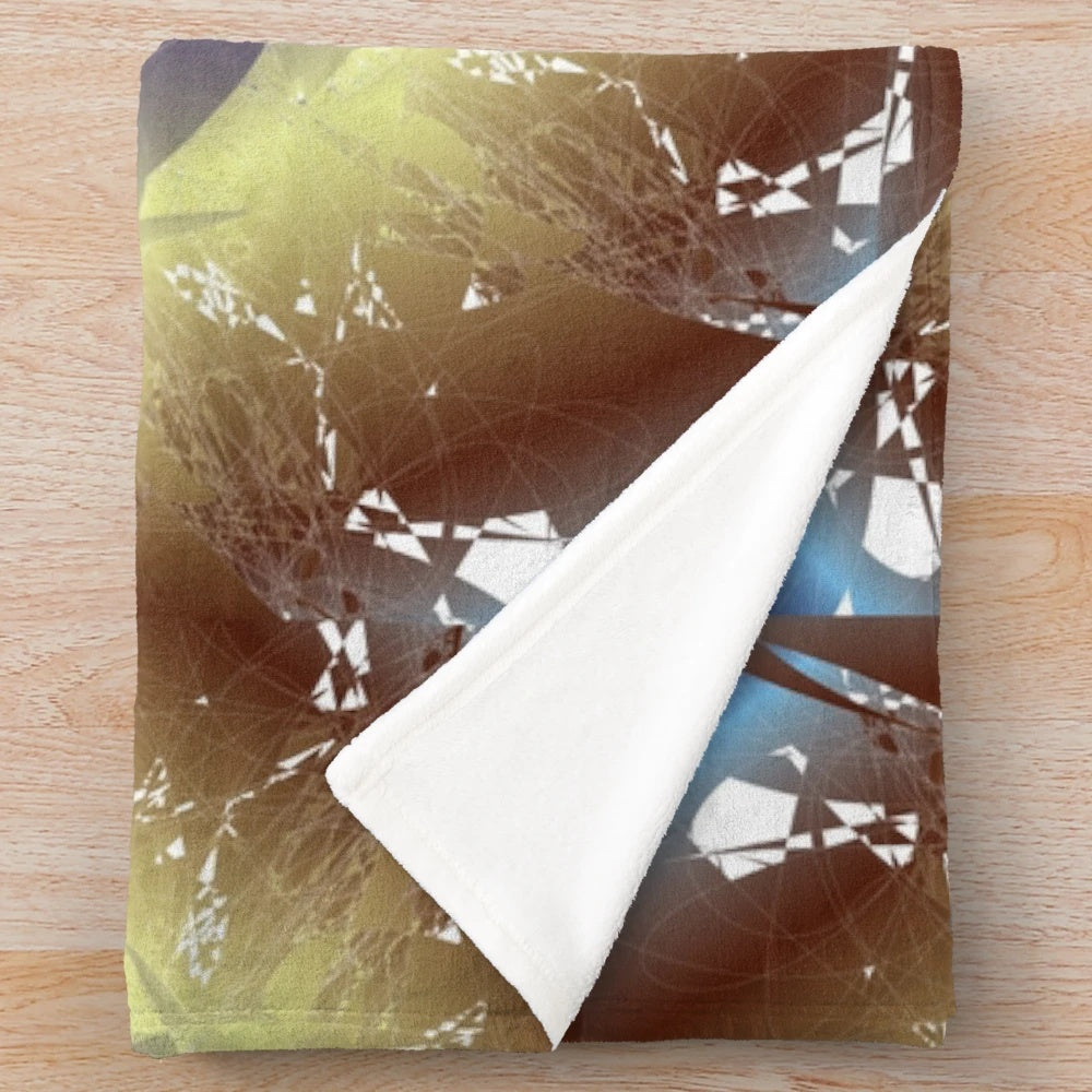 Plush blanket in a modern, abstract design