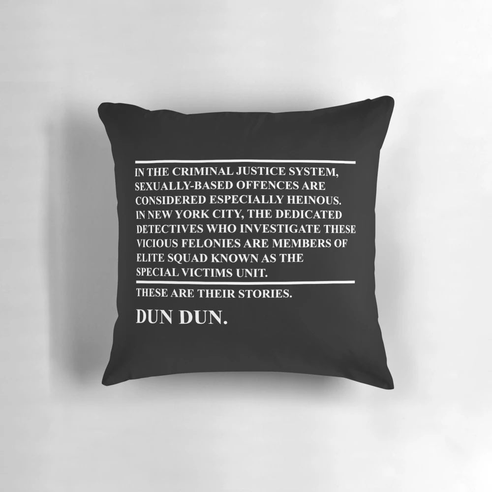 Law & Order SVU Inspired Throw Pillow with Olivia Benson Design