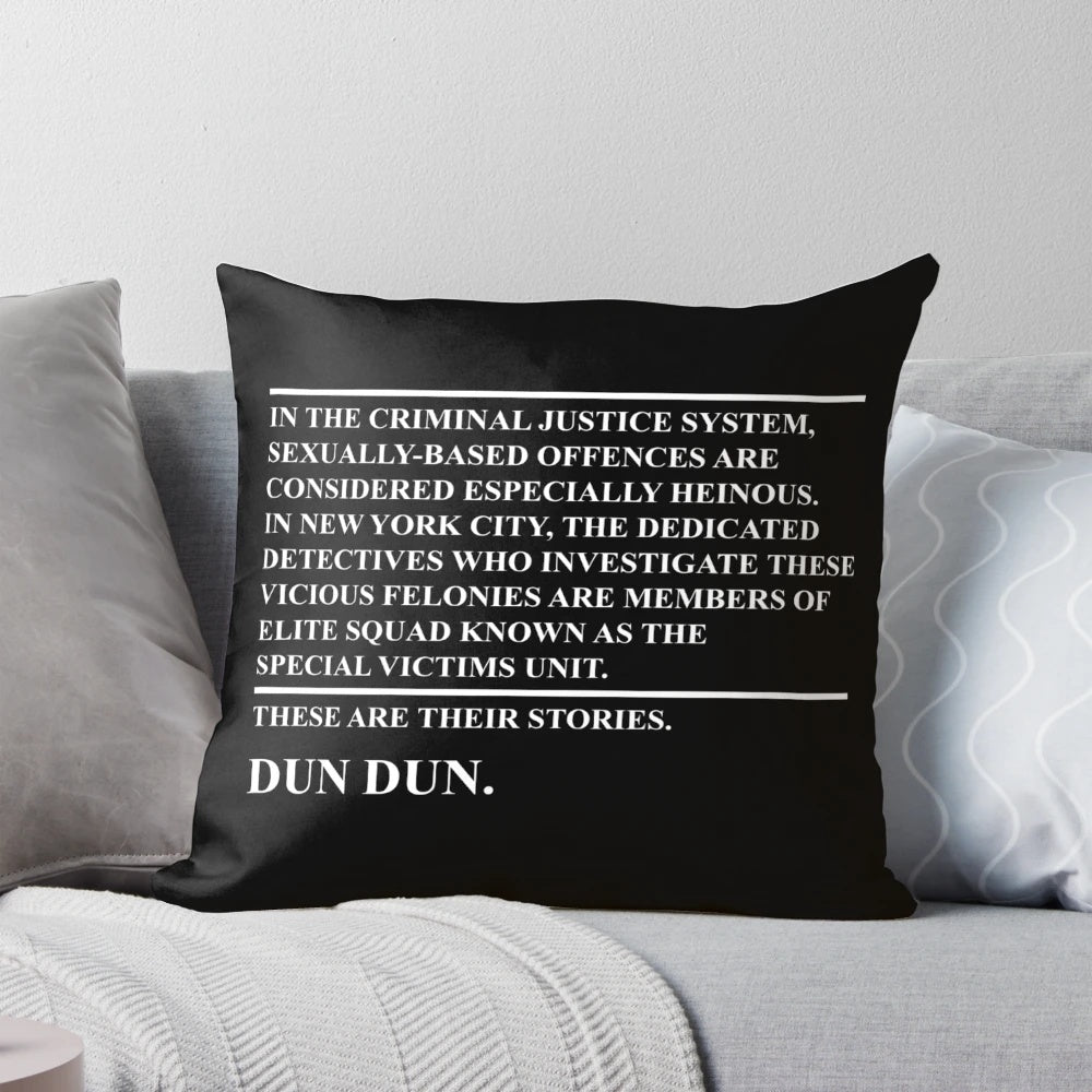 Law & Order SVU Inspired Throw Pillow with Olivia Benson Design