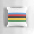 Cycling-inspired pillow with world champion stripes design