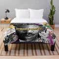 D Block Europe Scrapbook Inspired Plush Blanket