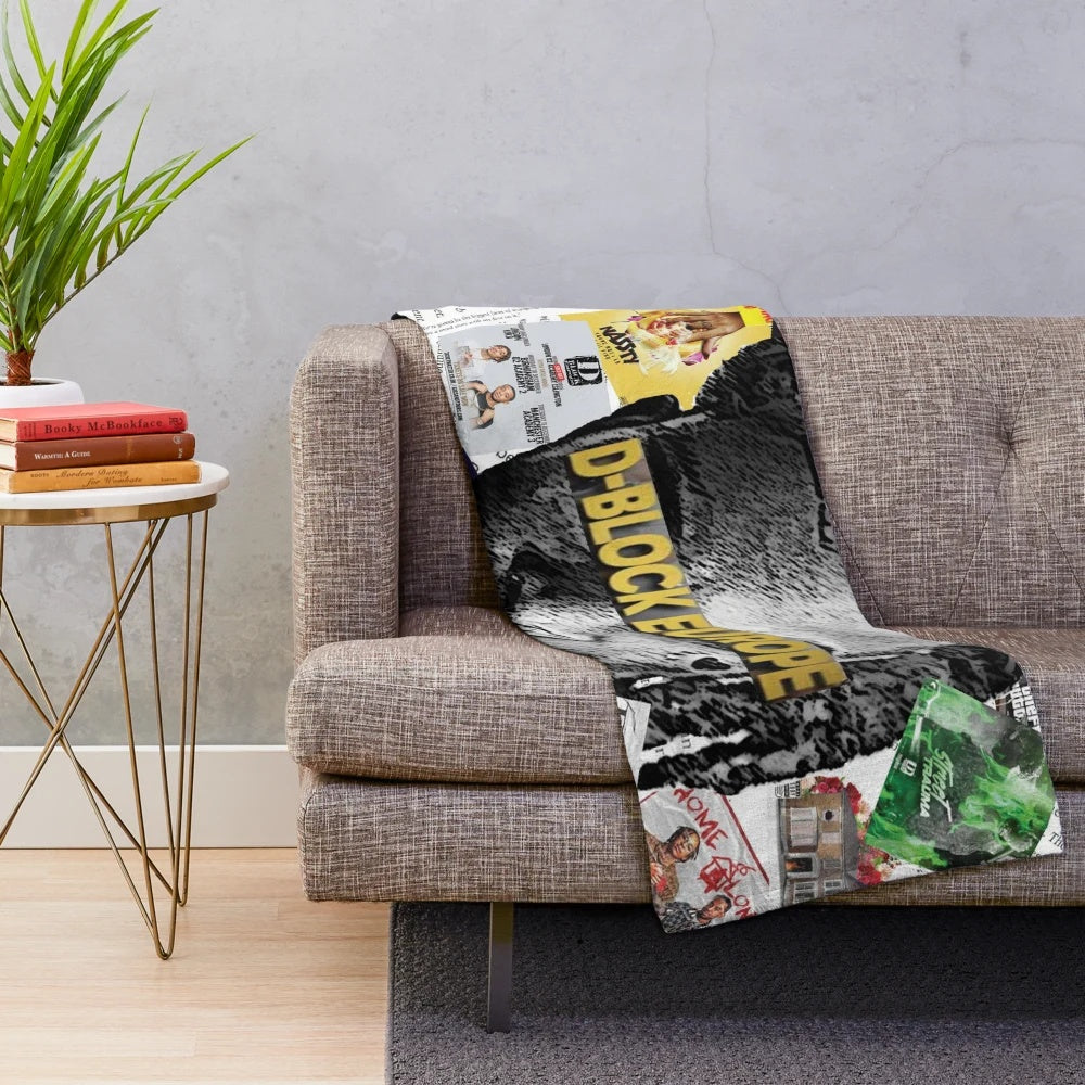 D Block Europe Scrapbook Inspired Plush Blanket