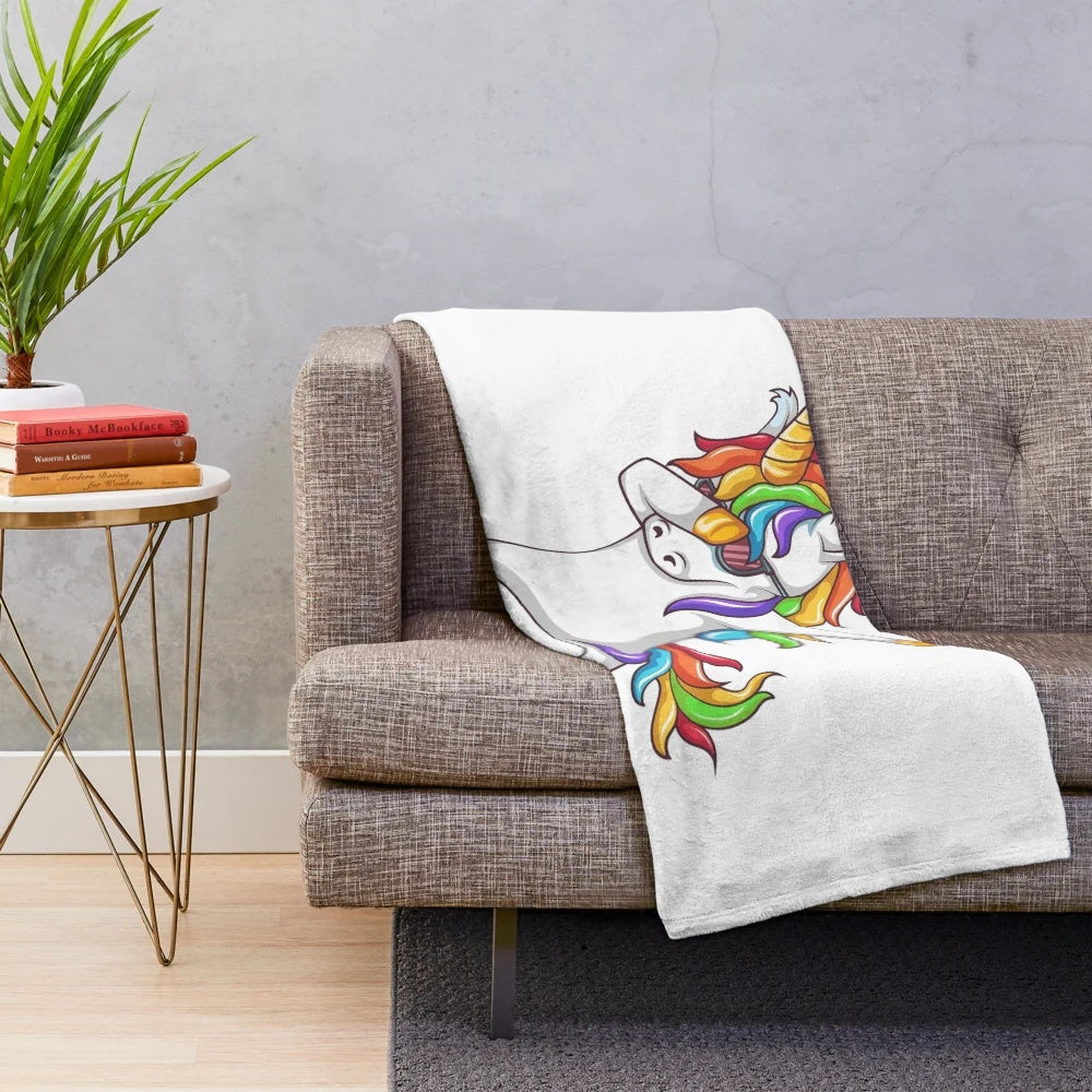Dabbing Unicorn Plush Blanket with Soft and Cozy Fabric