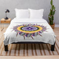 Stylish designer plush blanket with vibrant pattern