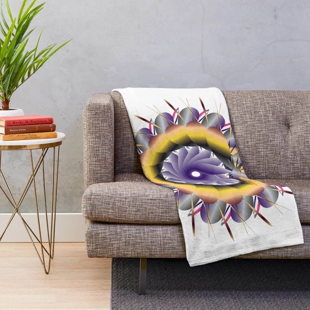 Stylish designer plush blanket with vibrant pattern