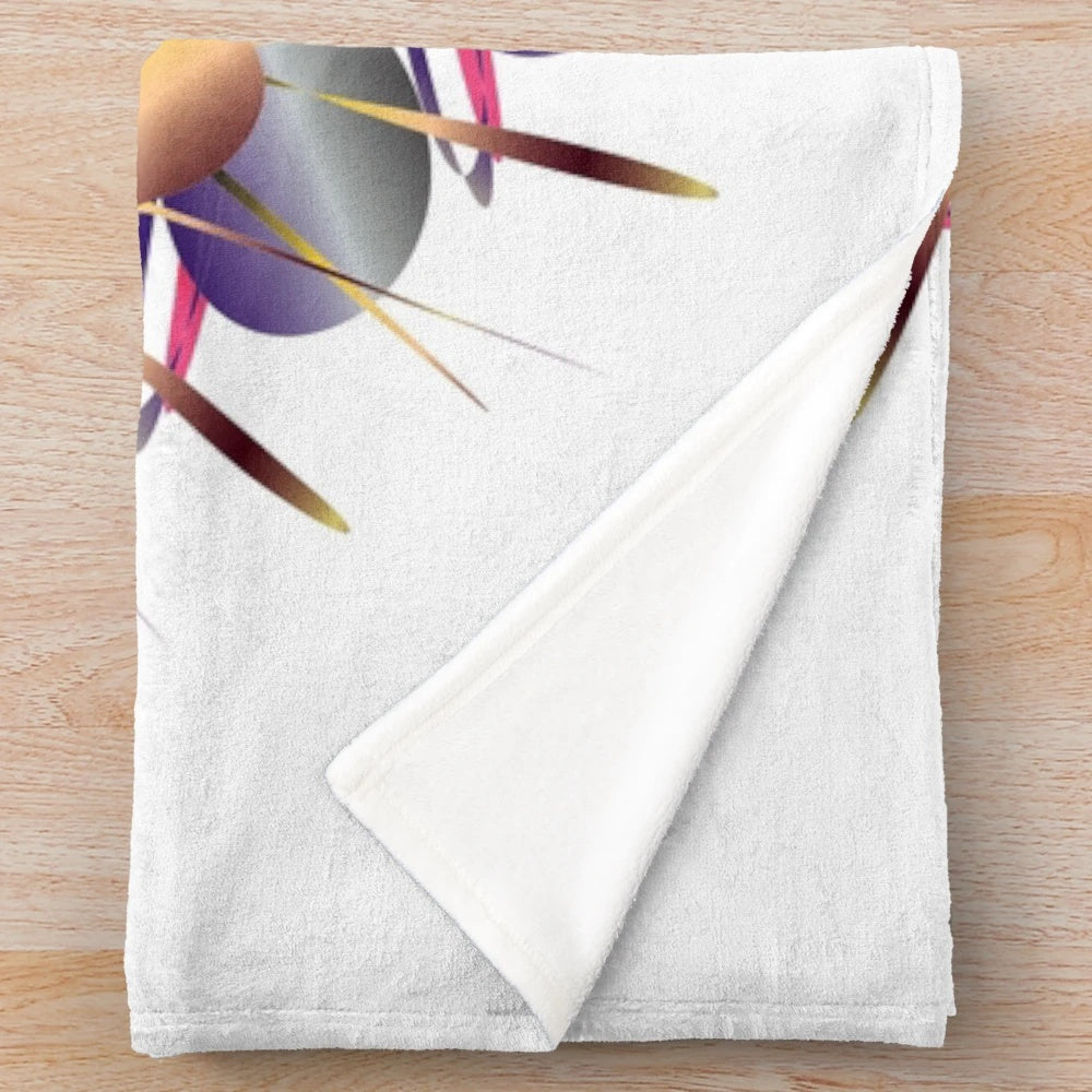 Stylish designer plush blanket with vibrant pattern