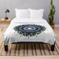 Stylish designer plush blanket with geometric pattern