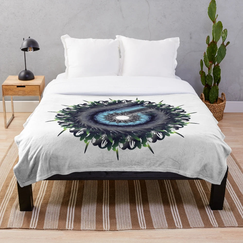 Stylish designer plush blanket with geometric pattern