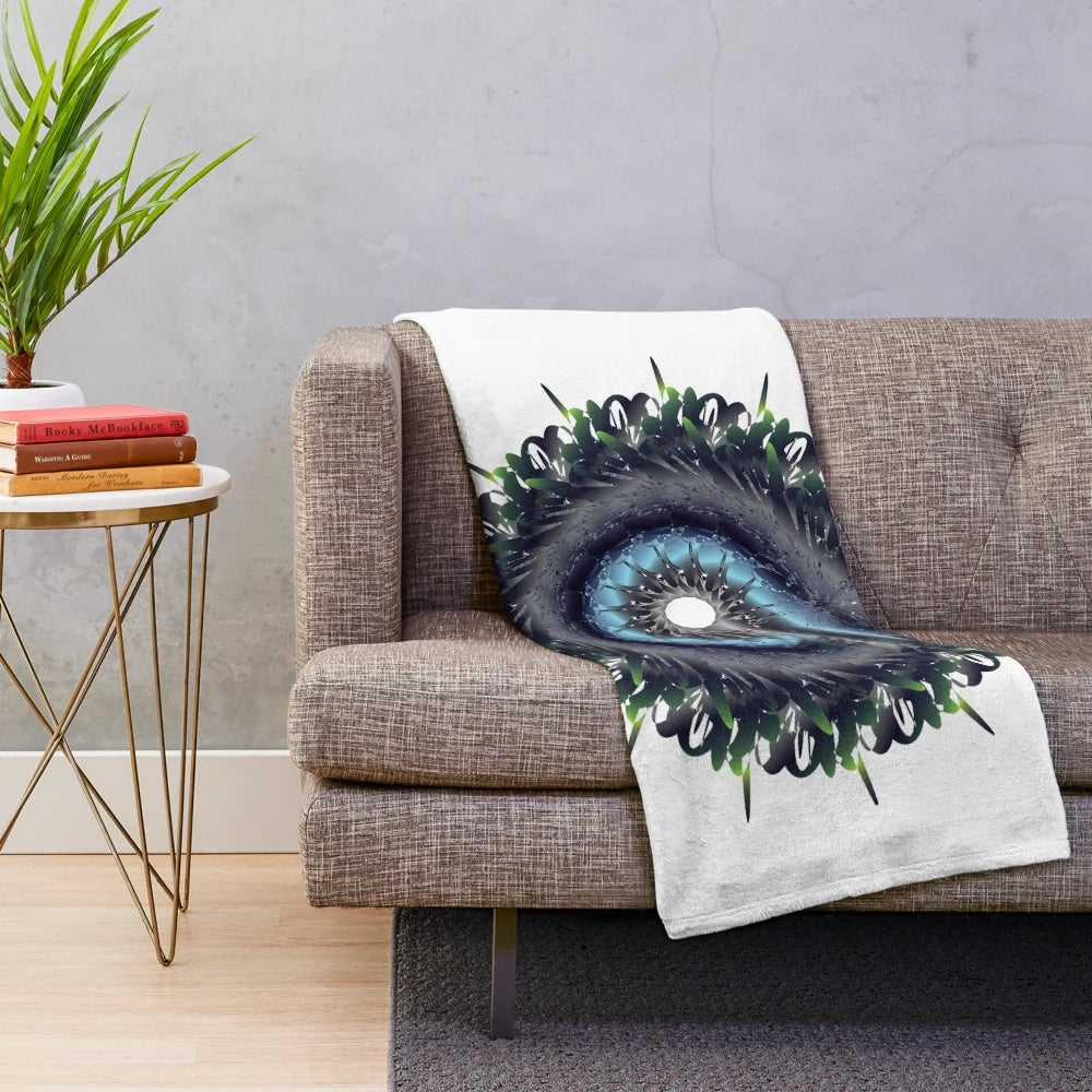Stylish designer plush blanket with geometric pattern
