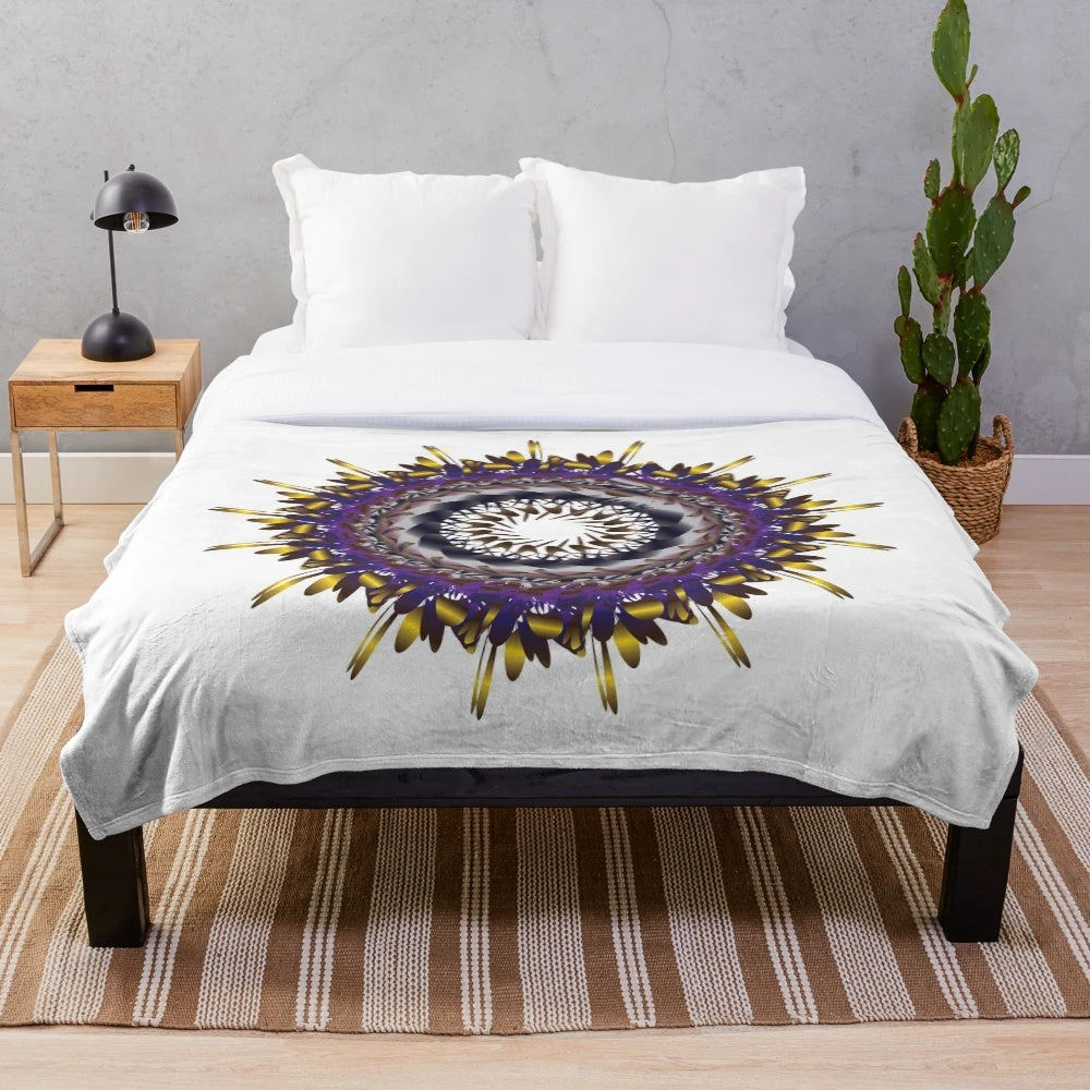 Stylish designer plush blanket with a unique pattern