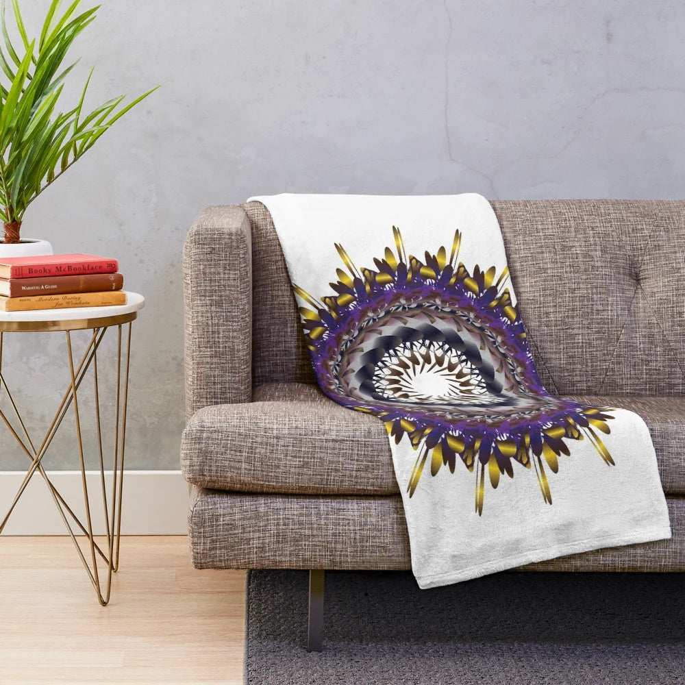 Stylish designer plush blanket with a unique pattern