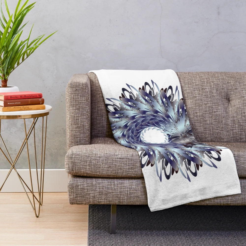 Stylish designer plush blanket with vibrant patterns