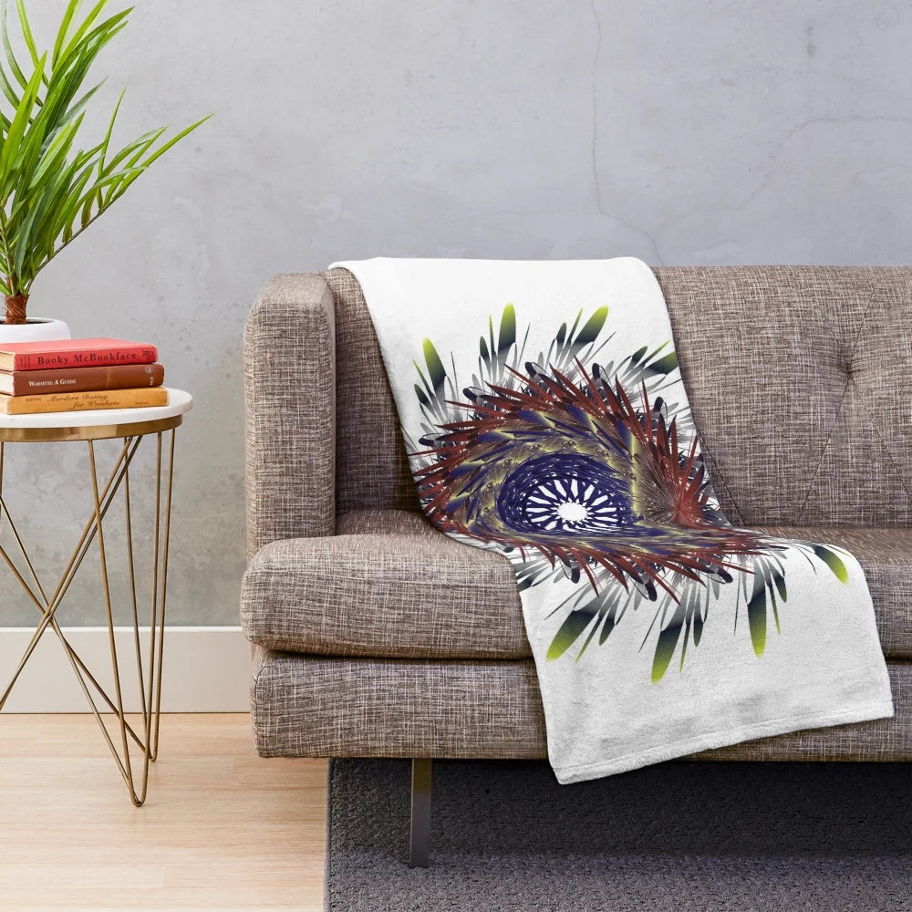 Stylish and cozy plush blanket with a designer touch
