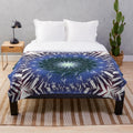 Stylish designer's plush blanket in vibrant colors