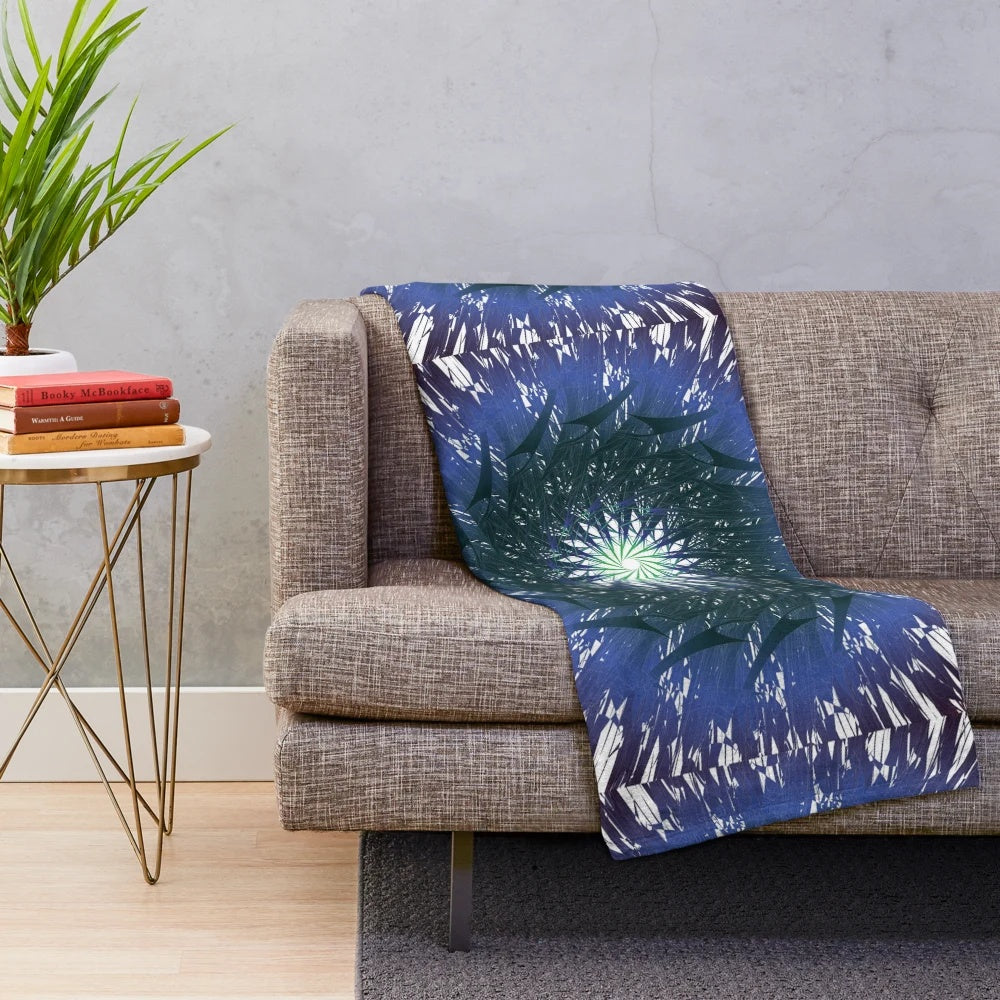 Stylish designer's plush blanket in vibrant colors