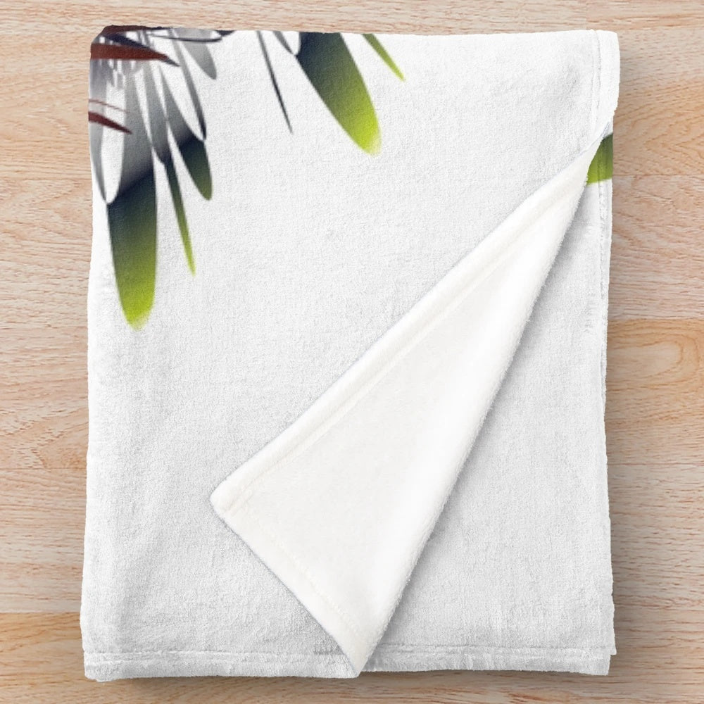 Stylish and cozy plush blanket with a designer touch
