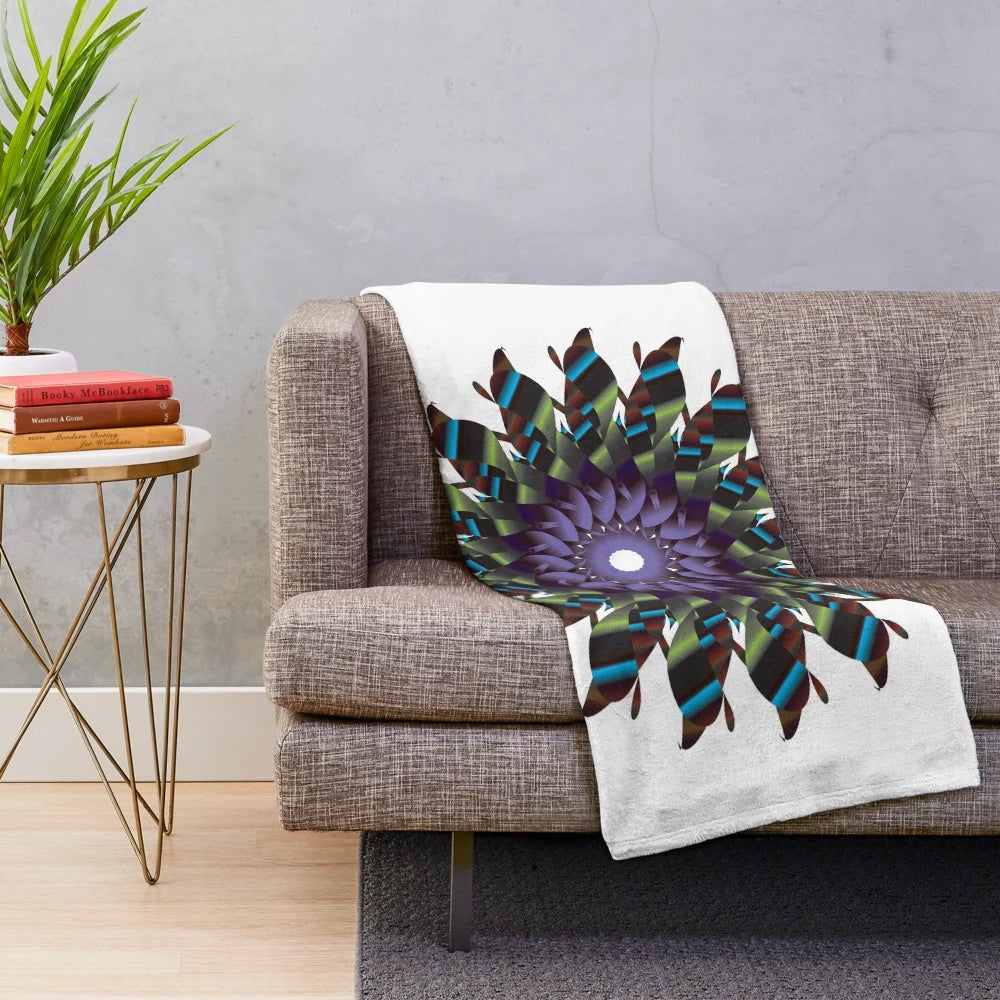 Stylish and vibrant designer's plush blanket