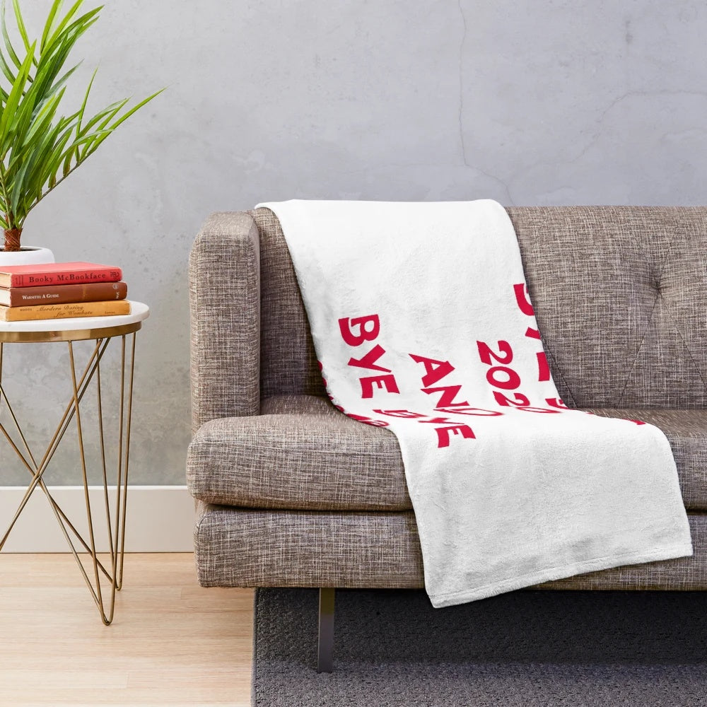 Stylish designer's plush blanket with vibrant pattern
