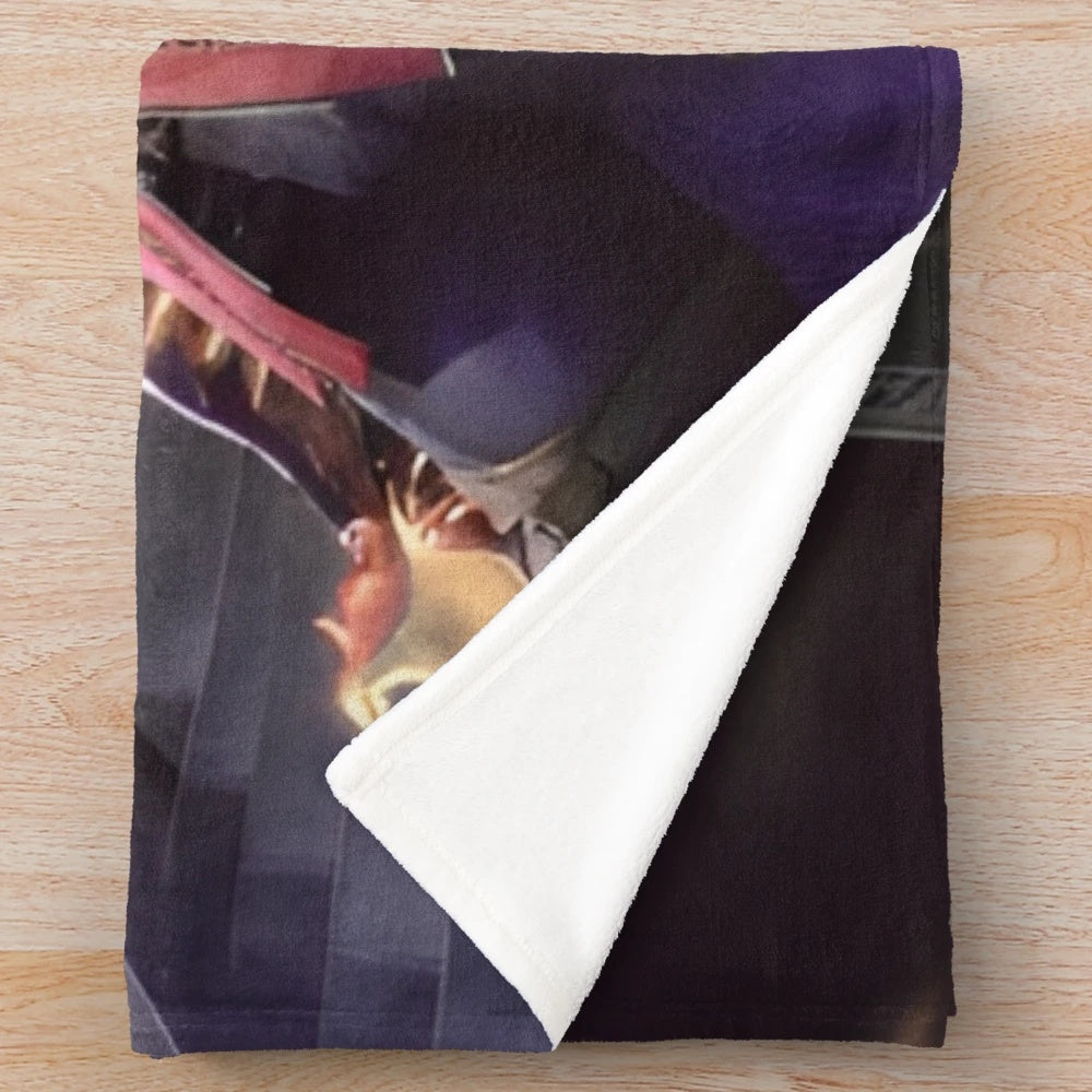 Devil May Cry inspired fan art plush blanket featuring Dante, Vergil, and Nero