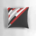 Diagonal striped pattern decorative pillow with a modern, artistic design