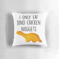 A soft and cozy pillow featuring a playful dinosaur design, perfect for fans of dinosaurs and chicken nuggets.