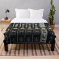 DJ mixer themed plush blanket for music enthusiasts
