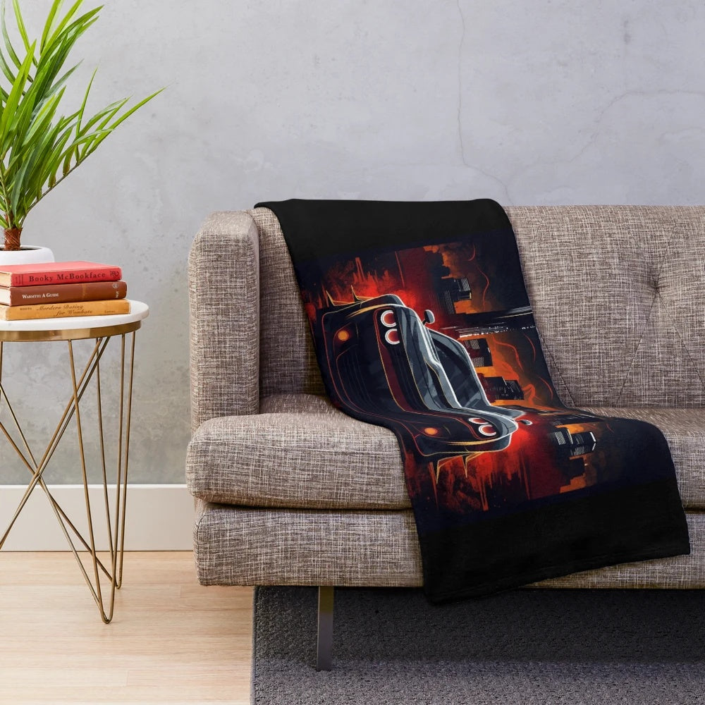 Dodge Challenger SRT Demon sports car plush blanket