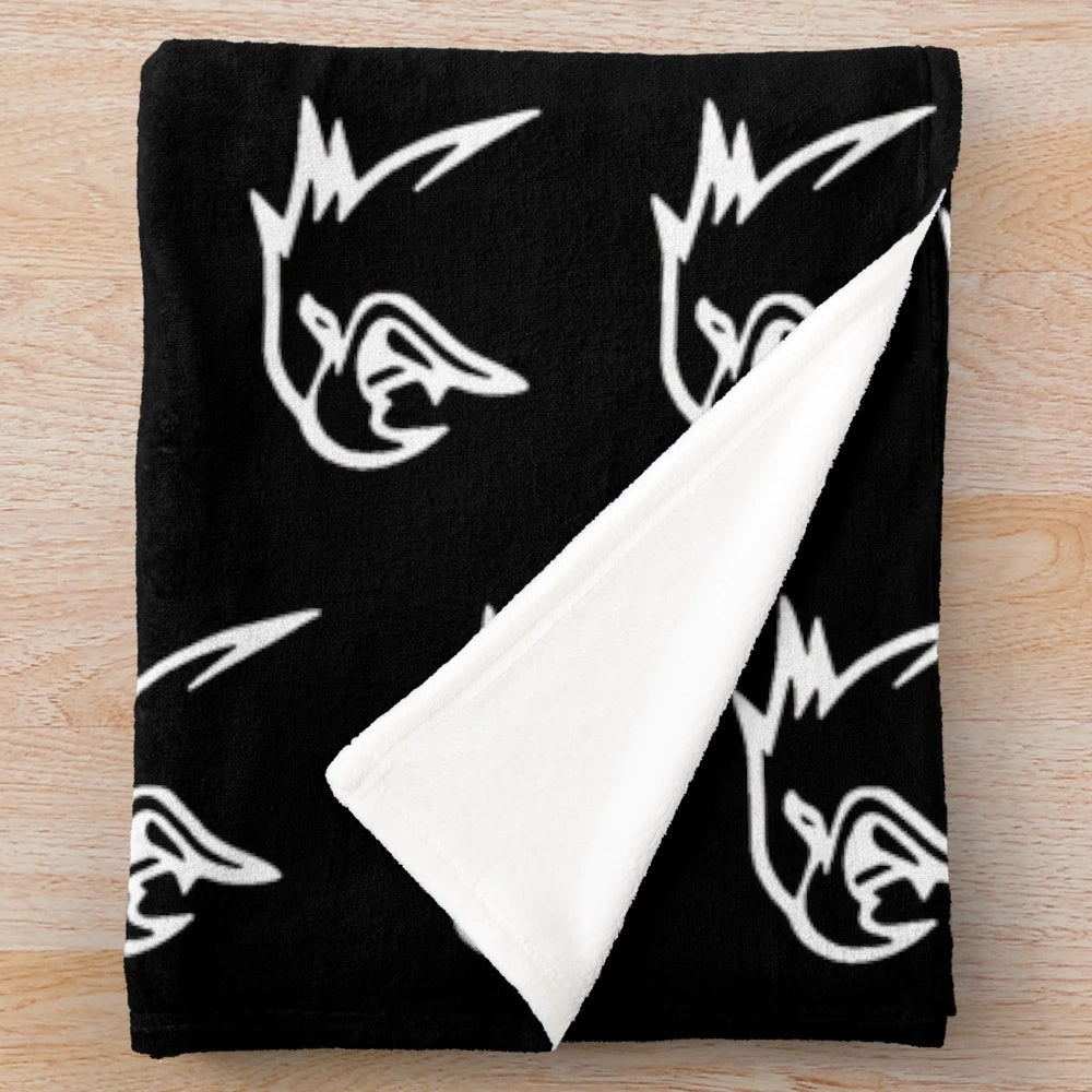 Dodge-inspired Plush Blanket with Challenger Silhouette Design