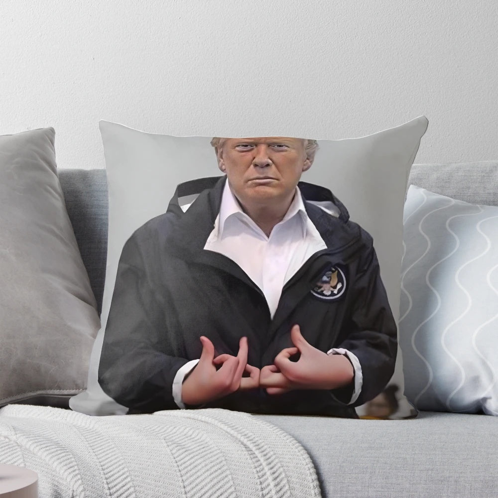 Donald Trump Pillow with YG Bompton Hand Sign Design