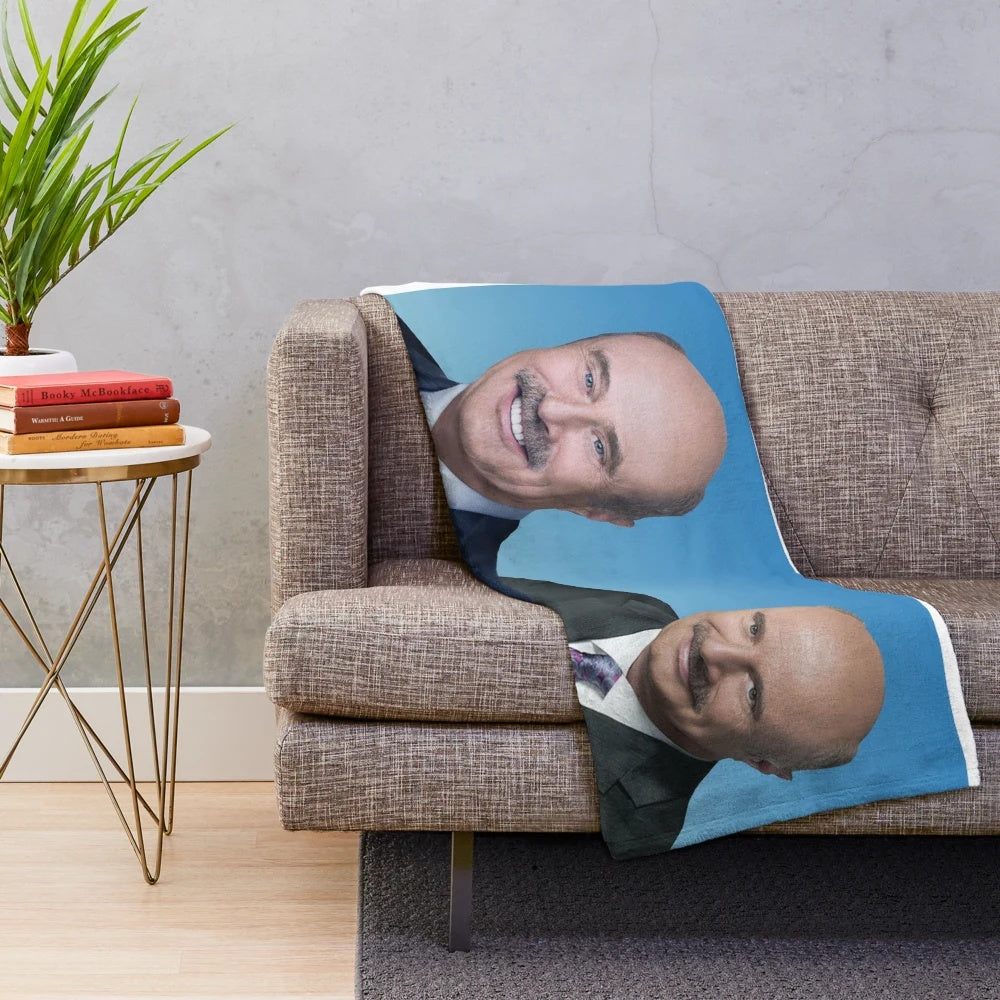 Dr. Phil inspired plush blanket with meme design