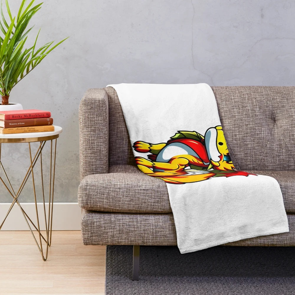 Cozy and soft dragon plush blanket with an anime-inspired illustration of a legendary fantasy creature.